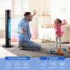 Black Tower Fan with Remote Control – 3 Speed Oscillating Fan with 12 Hour Timer