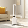 Bladeless Tower Fan with Humidifier – UV Sterilisation, Oscillation and Remote Control