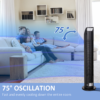 Oscillating Tower Fan with Remote Control – Slim Cooling Fan with 4 Hour Timer
