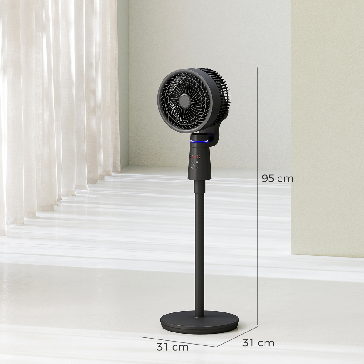 Pedestal Air Circulation Fan with Oscillating – Remote Control Cooling Fan Pedestal Air Circulation Fan with Oscillating – Remote Control Cooling Fan - Image 6