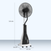 Spray Misting Pedestal Fan with Oscillation, Tilt, Wheels and Remote Control
