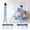 Silver Tower Fan with Remote Control – 3 Speed Oscillating Cooling Fan with Timer Silver Tower Fan with Remote Control – 3 Speed Oscillating Cooling Fan with Timer