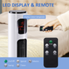 White Tower Fan with Remote Control – 3 Speed Oscillating Fan with 12 Hour Timer