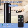 Black Tower Fan with Remote Control – 3 Speed Oscillating Fan with 12 Hour Timer