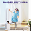Bladeless Tower Fan with Humidifier – UV Sterilisation, Oscillation and Remote Control