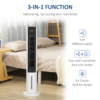 Quiet White Air Cooler Humidifier – Evaporative Ice Cooling Fan with Remote