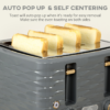 Grey Kettle and Toaster Set – 1.7L Rapid Boil Kettle and 4 Slice Toaster