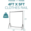 4ft Heavy Duty Clothes Rail – White Freestanding Garment Hanging Rack 4ft Heavy Duty Clothes Rail – White Freestanding Garment Hanging Rack