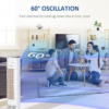 Quiet White Air Cooler Humidifier – Evaporative Ice Cooling Fan with Remote
