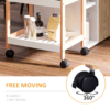 Kitchen Serving Trolley with Wheels – Bamboo MDF Storage Cart 74.5 cm