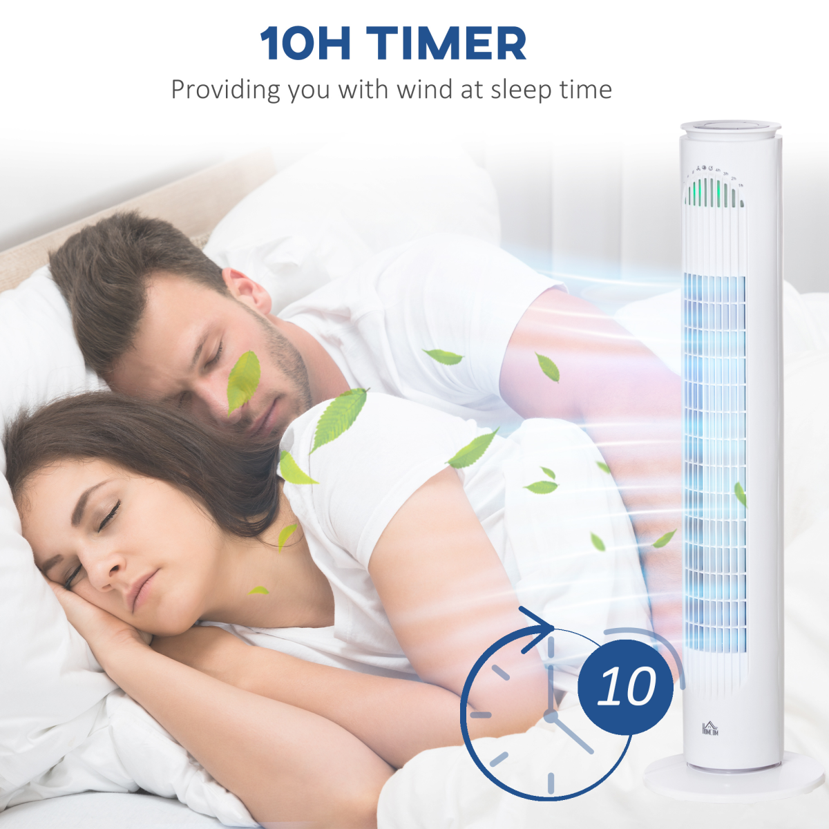 White Tower Fan with Remote Control – 3 Speed Oscillating Cooling Fan with Timer White Tower Fan with Remote Control – 3 Speed Oscillating Cooling Fan with Timer - Image 8