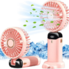 Handheld Mini Fan USB Rechargeable – Strong Wind Portable Fan with 180° Adjustable Head