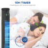 Dark Grey Tower Fan with Remote Control – 3 Speed Oscillating Cooling Fan with Timer Dark Grey Tower Fan with Remote Control – 3 Speed Oscillating Cooling Fan with Timer