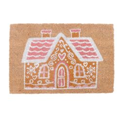 Alternative view of Natural Pink Gingerbread House Doormat
