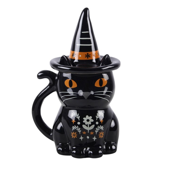 Frightful Folk Black Cat Lidded Mug Frightful Folk Black Cat Lidded Mug - Image 2