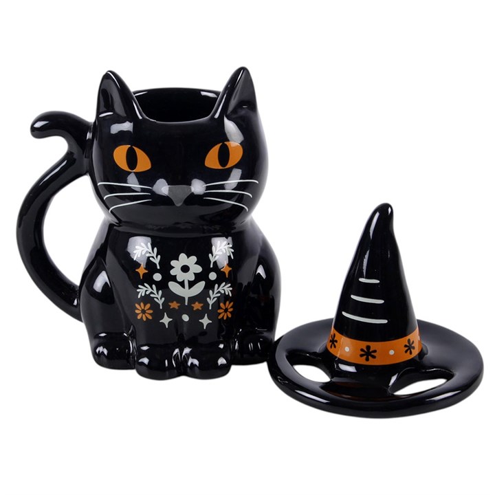 Frightful Folk Black Cat Lidded Mug Frightful Folk Black Cat Lidded Mug - Image 3