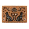 Natural Frightful Folk Cat Doormat