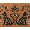 Natural Frightful Folk Cat Doormat