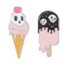 Freaking Melting Ice Cream Enamel Pin Badges Freaking Melting Ice Cream Enamel Pin Badges