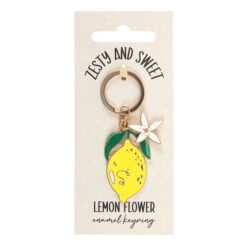 Alternative view of Lemon Flower Keyring