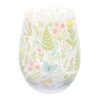 Luna Bloom Floral Print Stemless Glass