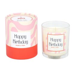 Alternative view of Happy Birthday Vanilla Cake Candle
