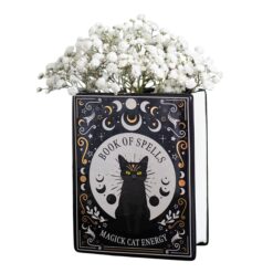 Alternative view of Black Cat Magick Book Shaped Flower Vase