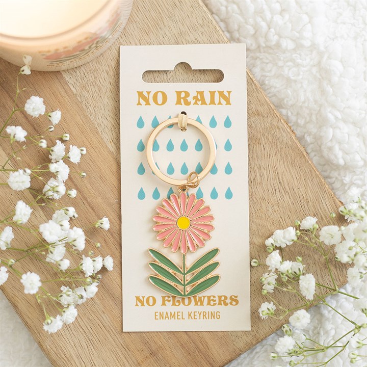 No Rain, No Flowers Keyring No Rain, No Flowers Keyring