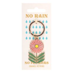 Alternative view of No Rain, No Flowers Keyring