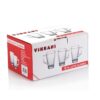 Latte Glass Set with Coffee Pod Stand – 6 Glasses and Chrome Capsule Holder