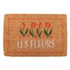 Natural Les Fleurs Tulip Doormat
