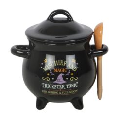 Alternative view of Mischief and Magic Cauldron Soup Bowl with Spoon