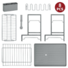 Grey 2 Tier Dish Drainer Rack – Detachable Kitchen Drying Organiser