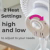 White Mini Clip Desk Fan – 6 Inch 2 Speed Fan with Base Mount