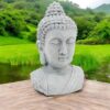 49 x 33cm Buddha Head Ornament – Decorative Indoor Outdoor Statue