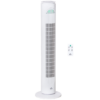 White Tower Fan with Remote Control – 3 Speed Oscillating Cooling Fan with Timer