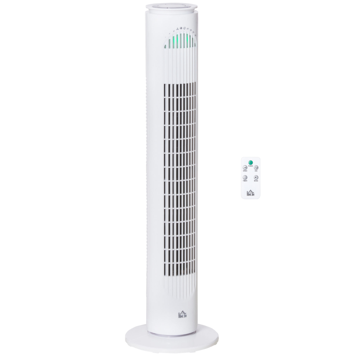 White Tower Fan with Remote Control – 3 Speed Oscillating Cooling Fan with Timer White Tower Fan with Remote Control – 3 Speed Oscillating Cooling Fan with Timer