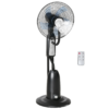 Pedestal Fan with Water Mist Spray – Black Standing Fan with 2.8L Tank