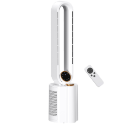 Bladeless Tower Fan with Humidifier – UV Sterilisation, Oscillation and Remote Control
