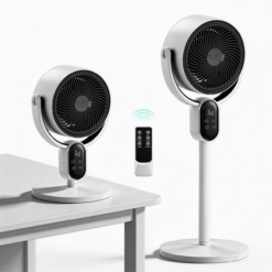 2-in-1 Air Circulator Fan with Remote, LED Display & 12-Hour Timer