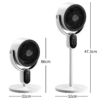 2-in-1 Air Circulator Fan with Remote, LED Display & 12-Hour Timer