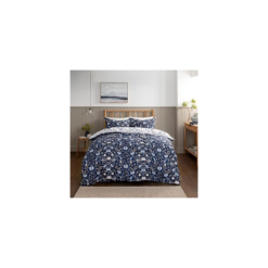 Alternative view of Blue Floral Damask Double Duvet Cover Set – Reversible Bedding Set
