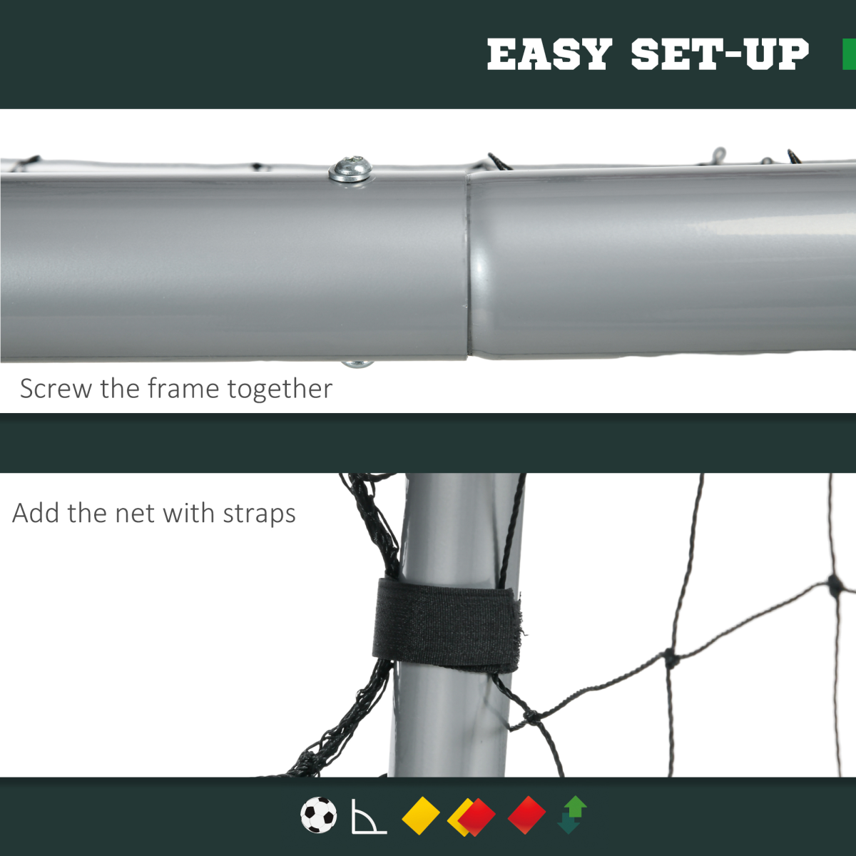 8ft x 5ft Football Goal Net for Garden Training 8ft x 5ft Football Goal Net for Garden Training - Image 4