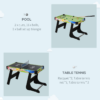 4-in-1 Foldable Games Table – Football, Hockey, Table Tennis & Pool