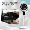 2-in-1 Air Circulator Fan with Remote, LED Display & 12-Hour Timer