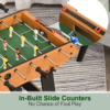 Folding Football Gaming Table – Mini Foosball Soccer Table for Family & Kids