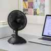 Mini Black Clip-On Desk Fan