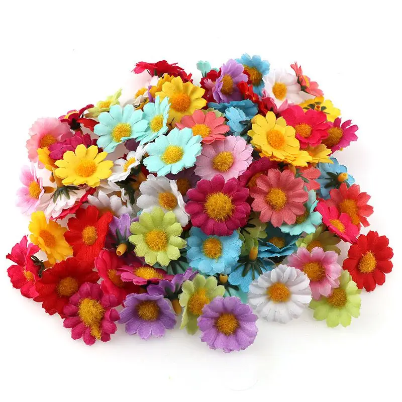 100pcs Mini Daisy Artificial Flower Heads for DIY Decoration 100pcs Mini Daisy Artificial Flower Heads for DIY Decoration - Image 8