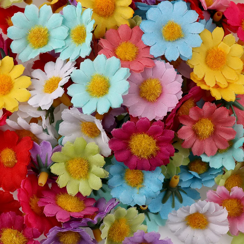100pcs Mini Daisy Artificial Flower Heads for DIY Decoration 100pcs Mini Daisy Artificial Flower Heads for DIY Decoration - Image 6