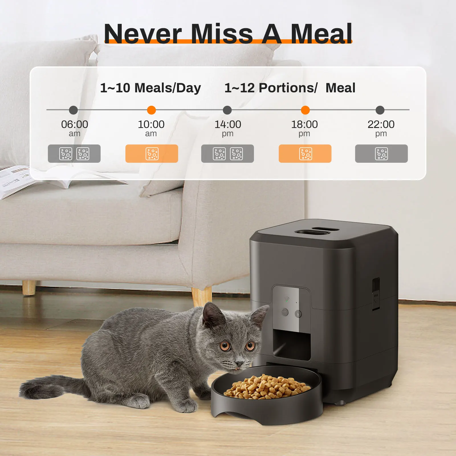 2L Smart Automatic Pet Feeder with Timer and LCD Display 2L Smart Automatic Pet Feeder with Timer and LCD Display - Image 3